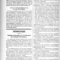 3207 - Page 3214 - Partie scientifique. Revue des sociétés savantes. Toulouse. (Société de médecine de Toulouse). Péritonite généralisée par perforation appendiculaire, laparotomie. Guérison / Deux cas d’adéno-phlegmon du cou au cours de la rougeole / Thérapeutique. Quelques généralités sur le traitement des maladies infectieuses