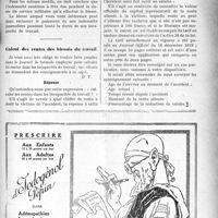 3242 - Page XXXV-3249 - Correspondance. Le demi-salaire du blessé du travail / Calcul des rentes des blessés du travail