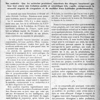 0012 - Page 11 - Propos du Jour. Nos souhaits : Que les médecins praticiens, conscients des dangers imminents que leur font courir une évolution sociale et scientifique très rapide, comprennent la nécessité urgente de s’organiser et de modifier leurs habitudes professionnelles [J. Noir]