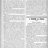 0023 - Page 22 - Partie Scientifique. Clinique chirurgicale, Hôtel-Dieu : M. le professeur Hartmann. L’hémostase chirurgicale / A travers la presse. Presse française. L’allylthéobromine (théobromine injectable) [(Gaz. des Hôp, Paris, 1920, n° 99)]