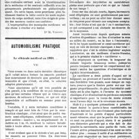0052 - Page 51 - Partie Professionnelle. Chronique de la mutualité. Expropriation médicale / Automobilisme pratique. Le véhicule médical en 1921…