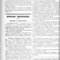 0055 - Page 54 - Partie Professionnelle. Documents officiels. A l’officiel, 14 décembre 1920. Avis relatif à un examen pour l’emploi de médecin stagiaire de l’assistance médicale en Indo-Chine / Reportage professionnel. Nouvelles et Informations. Conférence internationale contre la tuberculose