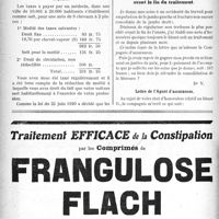 0059 - Page 58-XXXII - Correspondance. Impôt sur les automobiles / Recouvrement des honoraires accidents avant la fin du traitement