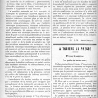 0087 - Page 86 - Partie Scientifique. Pathologie chirurgicale. L'entorse du genou / A travers la presse. Presse française. Les greffas de tendon mort [(Lyon méd, 25 oct. 1920)]