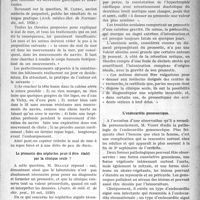 0090 - Page 89 - Partie Scientifique. A travers la presse. Presse française. Notes sur le mal de mer [(Arch. médico-ihcr. de Normandie, oct. 1920)] / Le pronostic des néphrites peut-il être établi par la clinique seule ? [(Journ. de méd. et de chir. prat, 10 oct. 1920)] / L’endocardite gonococcique [(Année méd, nov. 20)]