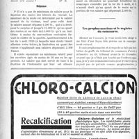 0135 - Page 134-VI - Correspondance. Salaire de base pour le calcul des pensions des blessés du travail / Les propharmaciens et le registre du commerce