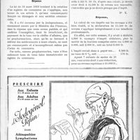 0136 - Page VII-135 - Correspondance. Les propharmaciens et le registre du commerce / Calcul de l’impôt sur les bénéfices de la profession médicale
