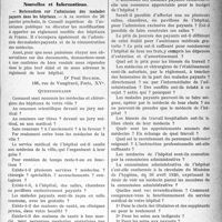 0182 - Page 181 - Partie Professionnelle. Variétés. Souvenirs de guerre / Reportage Professionnel. Nouvelles et Informations. Référendum sur l’admission des malades payants dans les hôpitaux