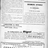 0186 - Page XXXI-185 - Notes d’hygiène pratique. Les coupures monétaires / Documents officiels. A l'officiel. Le libre-choix des mutilés