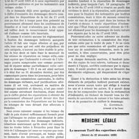 0236 - Page 235 - Partie Professionnelle. Législation. De la réparation des dommages indirects causés aux particuliers par les faits de la guerre / Médecine légale. Le nouveau Tarit des expertises civiles. (Décret du 27 décembre 1920)