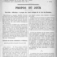 0268 - Page 267 - Remerciement / Propos du jour. Nouvelles réflexions à propos du Tarif étatique de la Loi des Pensions [G. Duchesne]