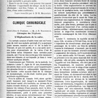 0275 - Page 274 - Partie Scientifique. Clinique médicale, Hôpital Saint-Louis (Annexe Grancher) : M. le Dr Jules Renault. La diphtérie / Clinique chirurgicale, Hôtel-Dieu de Toulouse. — M. J. P. Tourneux. L'éléphantiasis de la vulve