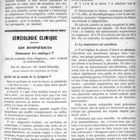 0414 - Page 413 - Partie Scientifique. Pathologie médicale. Manifestations ostéo-articulaires, cutanées et méningées dans les fièvres typho-paratyphoïdes / Séméiologie clinique. Les dyspnéiques. Comment les soulager ?