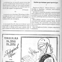0468 - Page VII-467 - Correspondance. Sanatoriums pour non tuberculeux / Station pyrénéenne pour hystérique