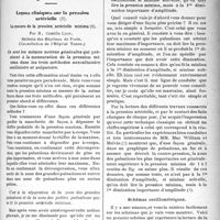 0474 - Page 473 - Partie Scientifique. Clinique médicale. Leçons cliniques sur la pression artérielle. La mesure de la pression artérielle minima, par M. Camille Lian, Hôpitaux de Paris