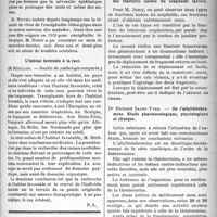 0492 - Page 491 - Partie Scientifique. Revue des sociétés savantes. Encéphalite léthargique à évolution chronique, (Société médicale des hôpitaux) / L’habitat favorable à la race, (Société de pathologie comparée) / Bibliographie critique. Revue des Thèses. Thèses de Montpellier. Contribution à l’étude des fractures isolées du scaphoïde tarsien, par Dr Marcel Jazey / De l’allylthéobromine. Etude pharmocologique, physiologique et clinique, par Dr Richard Saint-Yves