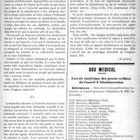 0508 - Page 507 - Partie Professionnelle. Hygiène publique. La Révision de la charte française d’hygiène, par le Dr René Martial. Prophylaxie. Déclaration. Tuberculose. Désinfection. Fonctionnement à l’intérieur / Sou médical. Extrait analytique des procès-verbaux du Conseil d’Administration
