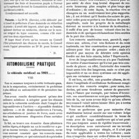 0514 - Page 513 - Partie Professionnelle. Sou médical. Extrait analytique des procès-verbaux du Conseil d’Administration / Automobilisme pratique. Le véhicule médical en 1921…