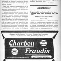 0520 - Page XXXIII-519 - Note de technique chirurgicale. Diagnostic du volvulus au cours de l’intervention / Jurisprudence. Responsabilité professionnelle d’un pharmacien pour faute commise par son élève [Dr Paul Boudin]
