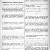 0560 - Page 559 - Partie professionnelle. La vie syndicale et professionnelle. La Loi des Pensions et le Corps médical