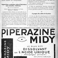 0594 - Page V-593 - Demandes et offres. Notes de pratique quotidienne. Suppurations multiples suites d’injections sous-cutanées. Guérison / A propos des abcès de fixation
