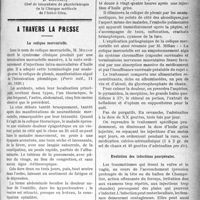 0618 - Page 617 - Partie scientifique. Physiothérapie pratique. Radiographie des calculs biliaires / A Travers la presse. La colique mercurielle [(Paris méd, 11 déc. 1920)] / Evolution des infections puerpérales [(Journ. des Prat, 11 déc. 1920)]