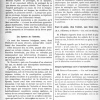 0619 - Page 618 - Partie scientifique. A Travers la presse. Evolution des infections puerpérales [(Journ. des Prat, 11 déc. 1920)] / Les lipomes de l’intestin [(Prog. méd, 11 déc. 1920)] / Revue des sociétés savantes. Méningites â staphylocoques, (Société méd. des hôpitaux) / Bruit de galop, chez l’enfant, sans lésion rénale, (Soc. méd. des hôpitaux) / Hoquet épidémique suivi d’encéphalite léthargique, (Soc. méd. des hôpitaux) / Anticolloïdoclasie par le carbonate de soude, (Soc. méd. des hôpitaux. ]
