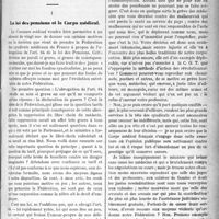 0628 - Page 627 - Partie professionnelle. La vie syndicale et professionnelle. La loi des pensions et le Corps médical