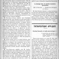 0689 - Page 688 - Partie scientifique. Revue des sociétés savantes. Tuberculose du nourrisson : importance de l’isolement précoce, (Société méd. des hôpitaux) / Séméiologie de l’ulcus duodénal, (Société médicale des hôpitaux) / Le drainage dans les grandes inondations péritonéales, (Société des chirurgiens de Paris) / Thérapeutique appliquée. Arséno-benzols et iodo-mercuriques