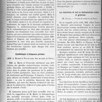 0757 - Page 756 - Partie scientifique. Revue des sociétés savantes. Paris. Résultats éloignés de la radiothérapie dans la leucémie myéloïde, (Académie de méd) / Opothérapie et démence précoce, (Soc. de méd. de Paris) / Les injections de lait en thérapeutique oculaire et générale, (Société de médecine de Paris)