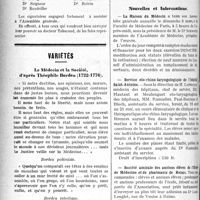 0779 - Page 778 - Partie professionnelle. Chronique de la mutualité. Mutualité médicale française de retraites / Variétés. Le Médecin et la Société, d’après Théophile Bordeu (1722-1776) [R. Molinéry] / Reportage professionnel. Nouvelles et Informations. La Maison du Médecin / Service oto-rhino-laryngologiqaé de Saint-Antoine / Société amicale des anciens élèves de l’École de Médecine et de pharmacie de Reims