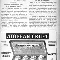 0786 - Page XXXV-785 - Documents officiels. A L’officiel. Frais de justice criminelle / L’imputation des taxes sur les autos sur les dommages de guerre / La mobilisation continue ! Ceux qui se cramponnent !