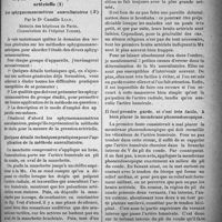 0874 - Page 873 - Partie scientifique. Clinique médicale. Leçons cliniques sur la pression artérielle. Les sphygmomanomètres auscultatoires, par le Dr Camille Lian
