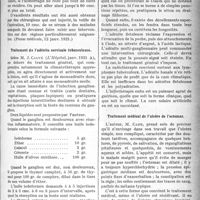 0890 - Page 889 - Partie scientifique. A Travers la presse. Le sérum sérique anti-hémorragique [(Presse médicale, 12 janv. 1921)] / Traitement de l’adénite cervicale tuberculeuse [(L'Hôpital, janv. 1921 A)] / Traitement médical de l’ulcère de l’estomac [(Lyon méd, 10 janvier 1921)]