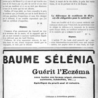 0940 - Page VII-939 - Correspondance. Prorogation de bail / Examen d’un blessé du travail en vue de la révision / La délivrance de certificats de décès est-elle obligatoire pour le médecin ?