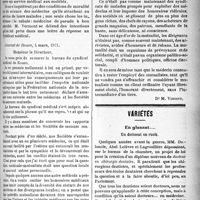 0992 - Page 991 - Partie professionnelle. Chronique de la mutualité. Plaintes mutualistes / Variétés. En glanant.... Un doctorat en ruolz [Dr Fernand Decourt]