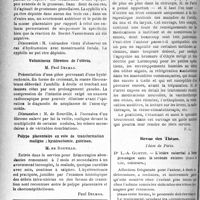 1049 - Page 1048 - Partie scientifique. Revue des sociétés savantes. Montpellier. Réunion obstétricale et gynécologique de Montpellier. Septico-pyohémie puerpérale, curettage, auto-pyo-vaccination, guérison / Deux cas d’hydramnios à marche aiguë / Volumineux fibromes de l’utérus / Polype placentaire en voie de transformation maligne ; hystérectomie, guérison / Bibliographie critique. Revue des Livres. Précis de thérapeutique médicale oto-rhino-laryngologique, par G. de Parrel, A. Maloine et Fils, éditeurs / Revue des Thèses. Thèse de Paris. L’ictère catarrhal à forme prolongée dans la seconde enfance, par Dr L. -A. Gustin (Jouve et Cie, éditeurs)