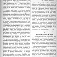 1065 - Page 1064 - Partie professionnelle. La vie syndicale et professionnelle. La loi des pensions et le Corps médical. Fédération des Syndicats médicaux de Seine-et-Marne / Syndicat médical de Paris