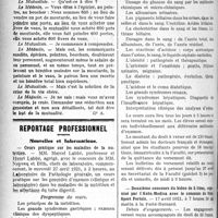 1067 - Page 1066 - Partie professionnelle. Chronique de la mutualité. Dialogue entre un médecin et un mutualiste au rabais / Reportage professionnel. Nouvelles et Informations. Cours pratique sur les maladies de la nutrition / Deuxième concours du bidon de 5 litres, organisé par l’Auto-Medica avec le concours du Vélo-Sport Fertois