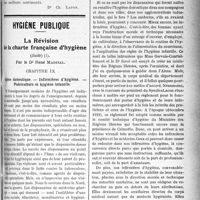 1136 - Page 1135 - Partie professionnelle. La vie syndicale et professionnelle. La loi des Pensions, le Parlement et le Corps médical / Hygiène publique. La Révision de la charte française d’hygiène, (Suite), par le Dr René Martial. Hygiène domestique. — Infirmières d’hygiène. — Puériculture et hygiène infantile