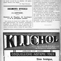 1145 - Page 1144-XXXVIII - Correspondance. Conditions requises pour des poursuites contre un illégal / Documents officiels. A l'officiel. Ministère de l’hygiène, de l’assistance et de la prévoyance sociale