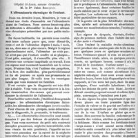 1163 - Page 1162 - Partie scientifique. Clinique médicale, Hôpital St-Louis, annexe Grancher. M. le Dr Jules Renault. L’albuminurie chronique de l’enfant
