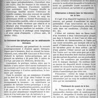 1243 - Page 1242 - Partie scientifique. A travers la presse. Paralysie amyotrophique des membres supérieurs suite de réinjection anti-tétanique [(Toulouse méd, 1er fév. 1921)] / Les asthénies par troubles polyglandulaires d’origine syphilitique [(Presse méd, 16 février 1921)] / Le traitement des épileptiques par les médicaments nouveaux [(La Médecine, février 21)] / Ethérisation à distance dans les interventions sur la face [(Toulouse méd, 15 fév. 21)] / Traitement du sycosis de la face [(Paris Méd, 19 fév, 1921)]