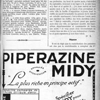 1310 - Page V-1305 - Demandes et offres / Correspondance. Patente médicale