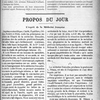 1380 - Page 1375 - En faveur de Mme le Dr Bres / Propos du jour. L’esprit de la Médecine française [J. Noir]