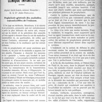1382 - Page 1377 - Partie scientifique. Clinique infantile, Hôpital Saint-Louis, annexe Grancher : M. le Dr Jules Renault. Prophylaxie générale des maladies transmissibles de l'enfance