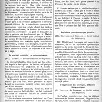 1403 - Page 1398 - Partie scientifique. Revue des sociétés savantes. Paris. Fièvre par morsure de chien, (Société médicale des hôpitaux) / Surveillance des sujets mordus, après traitement anti-rabique, (Société médicale des hôpitaux) / Le scorbut infantile ; sa méconnaissance, (Société médicale des hôpitaux) / Septicémie pneumococcique primitive, (Société médicale des hôpitaux) / L’hypotension des tabétiques. Déductions thérapeutiques, (Société médicale des hôpitaux)