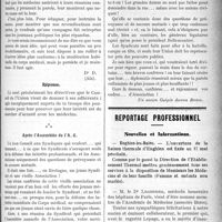 1430 - Page 1425 - Partie professionnelle. La vie syndicale et professionnelle. Syndicat des médecins de la Lozère / Après l’Assemblée de l’A. G / Reportage professionnel. Nouvelles et Informations. Enghien-les-Bains / Médecine opératoire spéciale