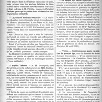 1431 - Page 1426 - Partie professionnelle. Reportage professionnel. Nouvelles et Informations. Médecine opératoire spéciale / La publicité médicale trompeuse / Hôpital Laënnec / Du danger des saisies injustifiées / Visites. — Conférences des oeuvres de protection du premier âge