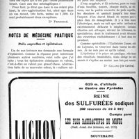 1437 - Page 1432-XXXVIII - Notes cliniques. Un cas de néphrotyphus / Notes de médecine pratique. Poils superflus et épilatoires